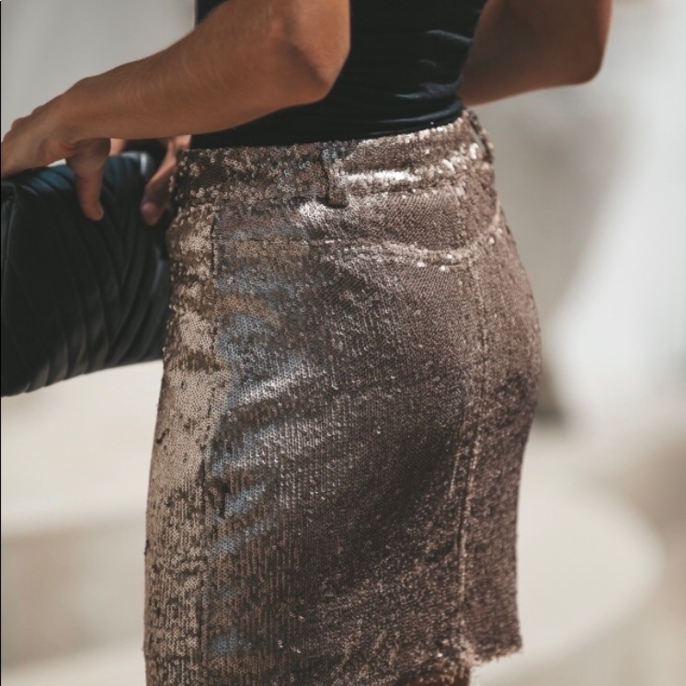 Gold Sequin Skirt